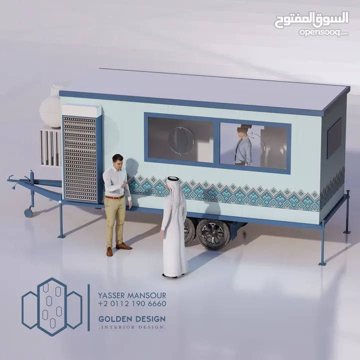 تصميم مشاريع تجارية وفود تراك _ درايف ثرو محلات واجهات كلادينج تصميم فعاليات
