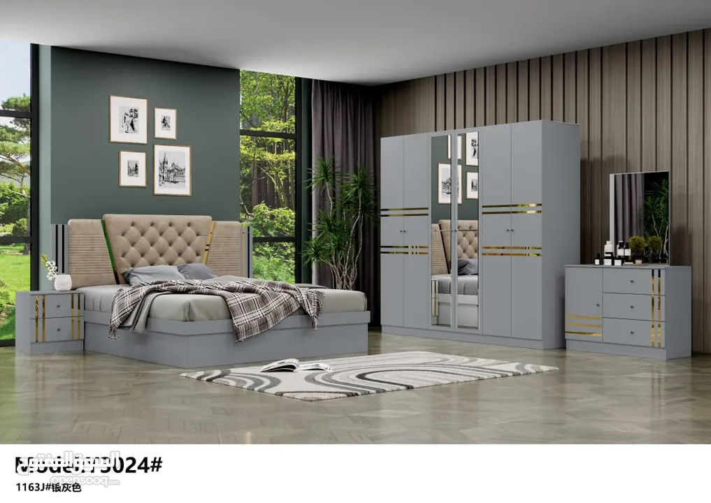 CHINA BEDROOM SET 7 PCS WITH MATTRESSS WITH FITTING L/غرف نوم مع دوشج مع ترکيب
