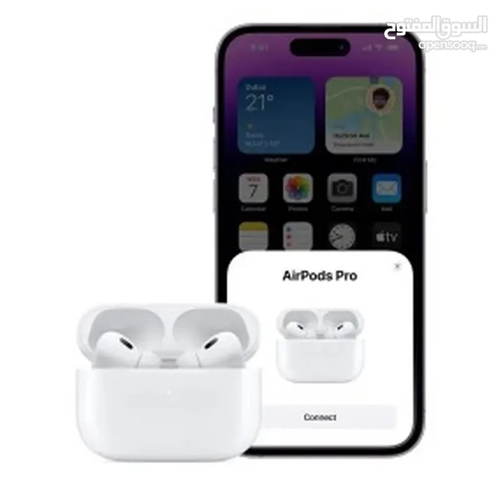 سماعات أذن لاسلكية Apple AirPods Pro (الجيل الثاني) مع خاصية إلغاء الضوضاء النشطة وشحن USB-C