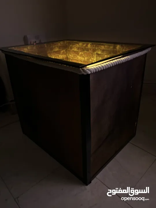 3D tunnel table طاوله خشبيه جديده على شكل 3d