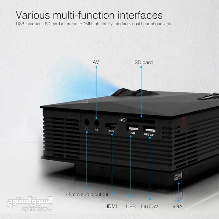 بروجيكتور مع ريموت وايفاي \ جهاز العرض المنزلي داتا شو Projector