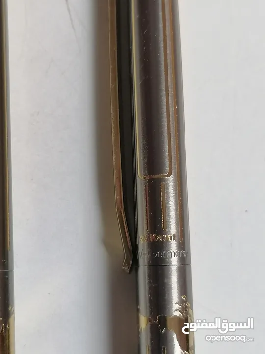 طقم أقلام مذهب 24 قيراط قديم جدا غير مستعمل