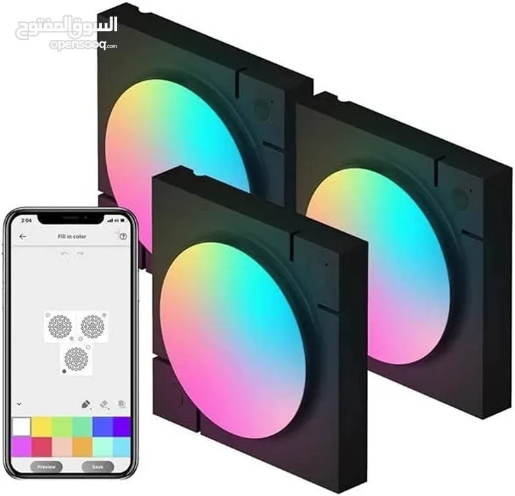 Lifesmart Cololight MIX KIT (3 قطع) ، مصابيح LED RGB ، يدعم نظام التشغيل iOS و Android ، اتصال WIFI