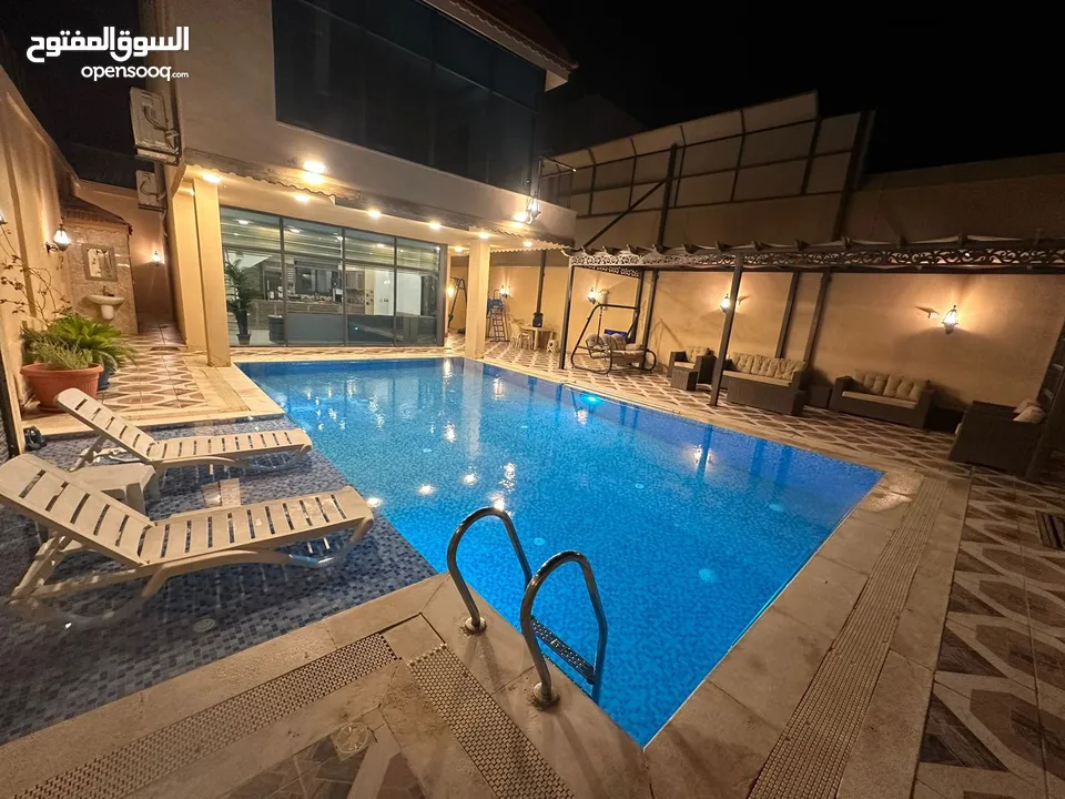 شاليه مسك - Misk Chalet للايجار / خدمات (vip) موقع واطلالة مميزة يبعد عن مرج الحمام 18 دقيقة