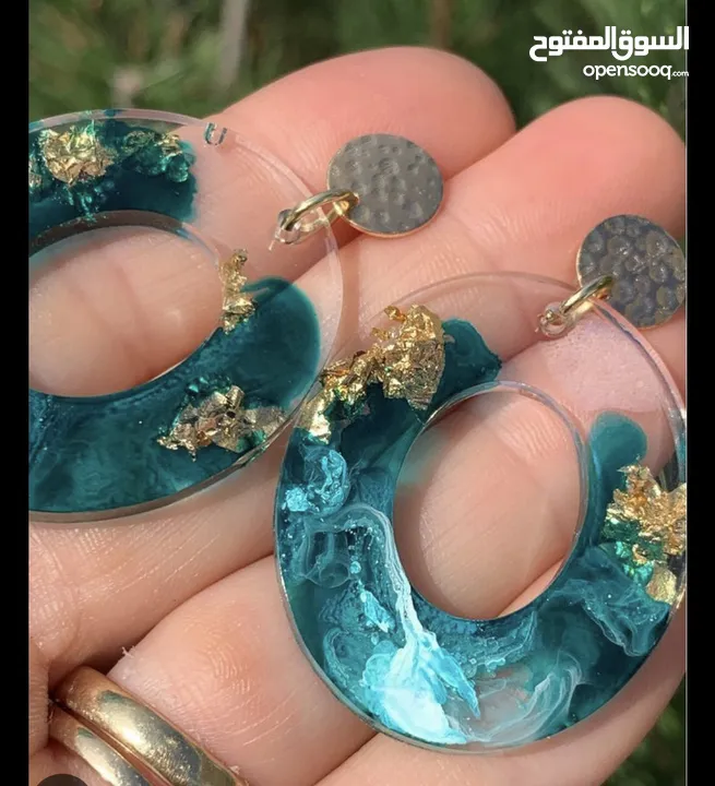 Hand made resin earrings,pendants