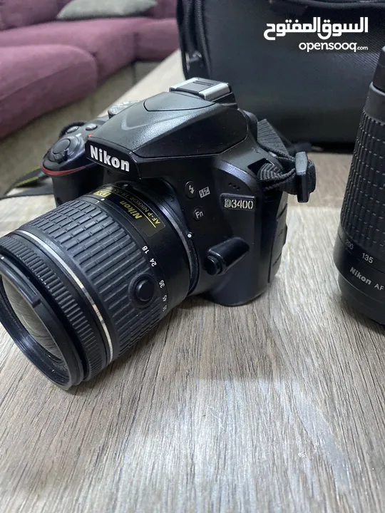 Nikon d3400  مع 3 عدسات