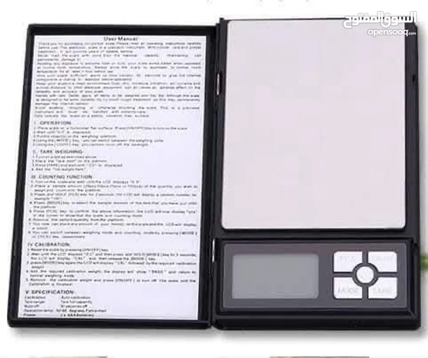 ميزان نوت بوك دقه وحساسيه عاليه جدآ يزن لحد 500g  شاشه مضيئه لقياس الذهب و الفضة