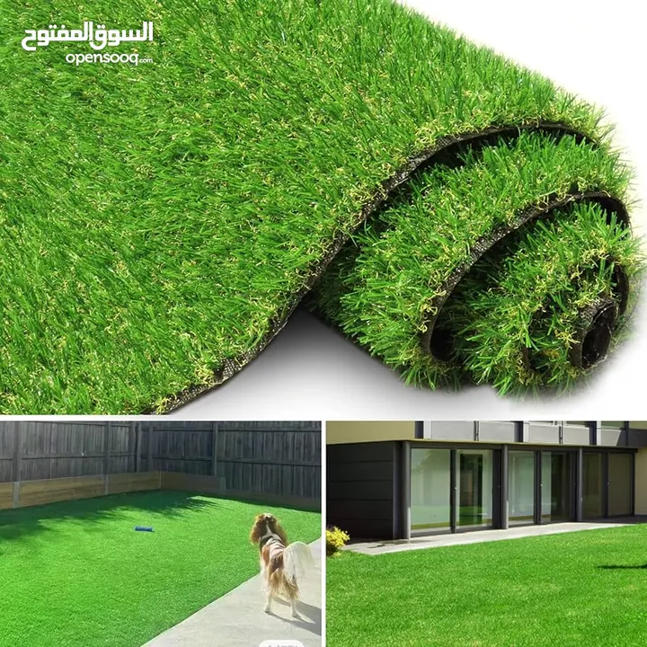 عشب صناعي Artificial grass carpet available with  different thickness starting price 15 AED