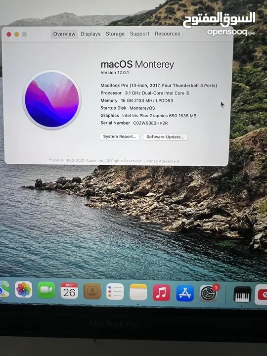MacBook pro- للبيع بسعر ممتاز -2017