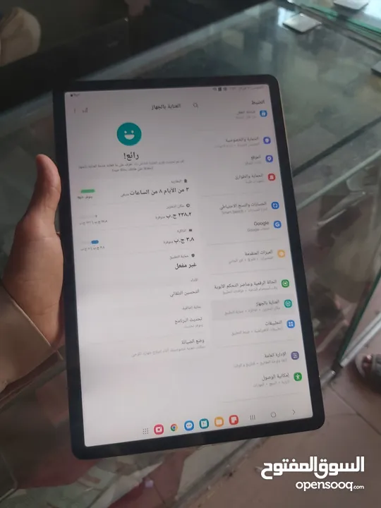 samsung tab s7 fe الذاكرة 256 الرام 8