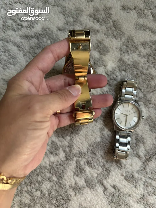 Michael Kors and Armani Exchange Women’s watches. Used but in good condition.