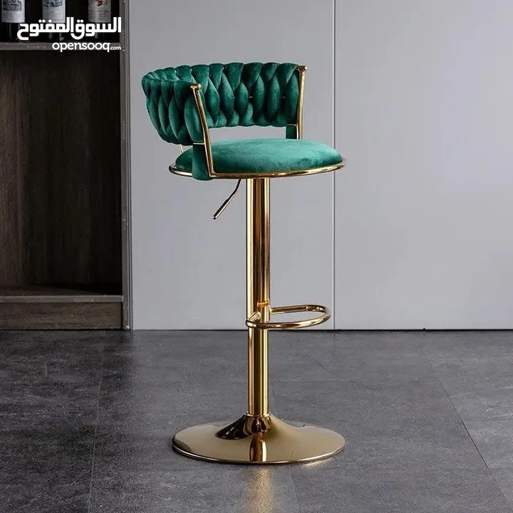 كرسي البار الملكي كرسي بار فخم بتصميم انيق متوفر ب 4 الوان جذابة مثالي للسفرة و المطابخ