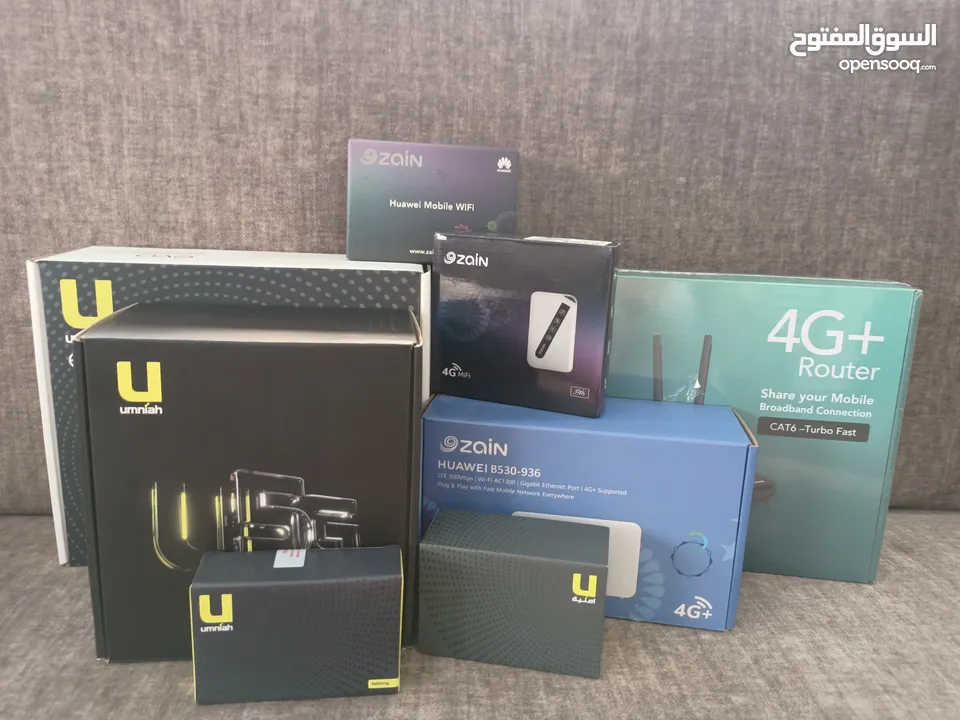 جديد بالكرتونه راوتر وماي فاي بسعر حرق امنية وزين جيل رابع وجيل خامس  4G 5G 4G+ Router & Mifi