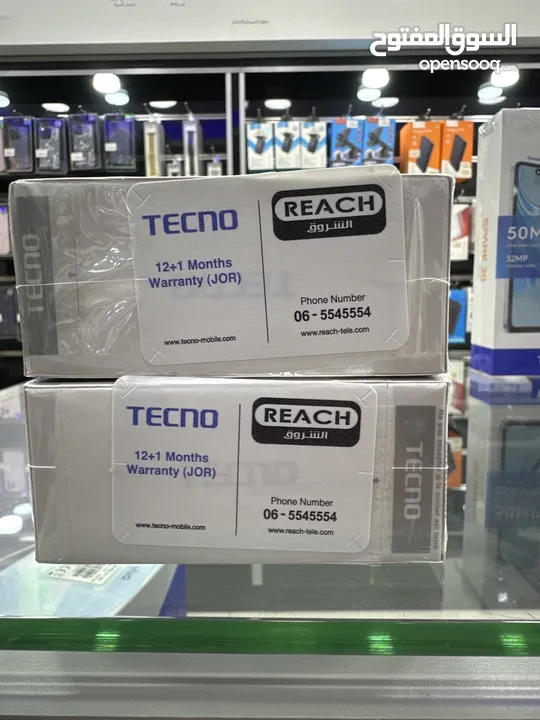 Tecno Spark 20 (256GB / 8+8 GB RAM) تكنو سبارك 20 (2024) جديد مسكر بالكرتونة
