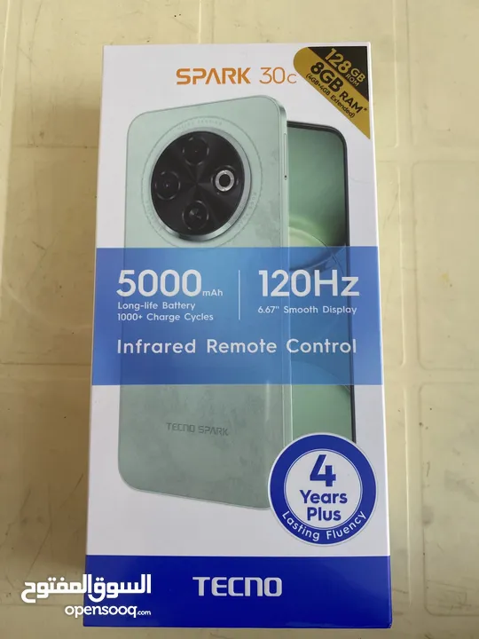 جهاز تكنو سبارك30cجديد 128جيجا بايت 8RAM    120HZ  50MP