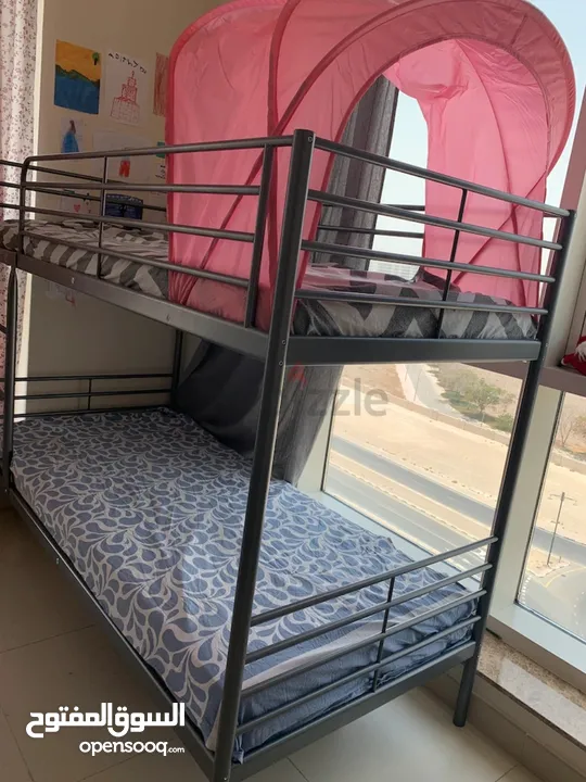 سرير حديد طابقين للبيع / bunk bed frame for sale