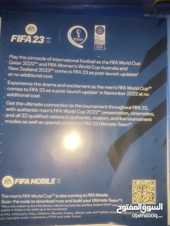 قرص العاب (سي دي) فيفا 2023 جديد غير مستخدم بلايستيشن 5 عربي و انجليزي Arabic and English