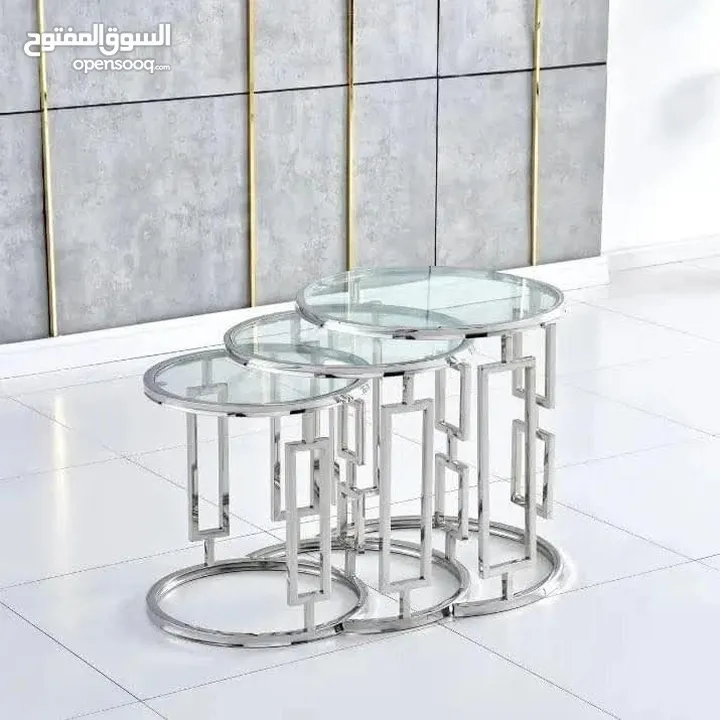 طربيزات وسطيه وطاولات سيرڤس بموديلات حلوه