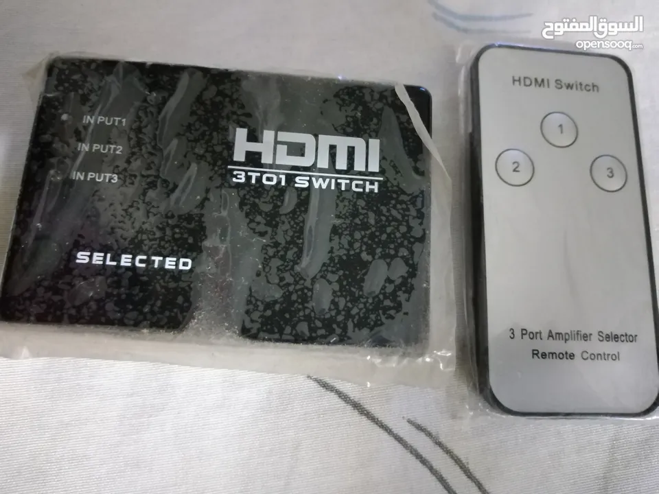 موزع اتش دي ام اي HDMI3 سوتش بريموت كنترول جديد لم يستعمل المنصورة موبيل