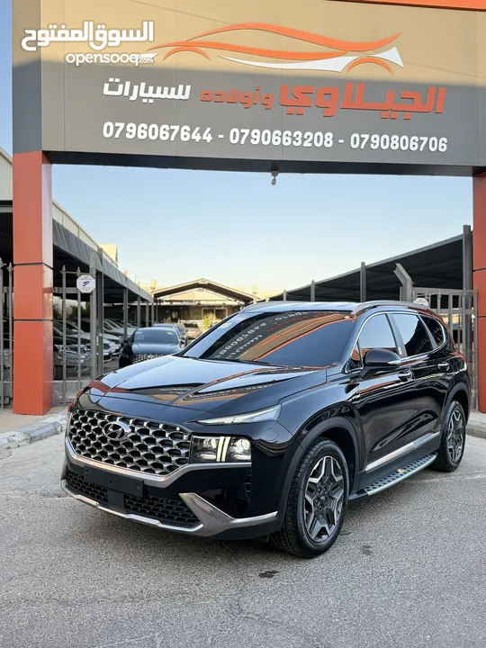هونداي سنتافيه 2022 هايبرد فل اضافات اعلى صنف بريميوم بلس برستيج vip وارد كوريا لون اسود