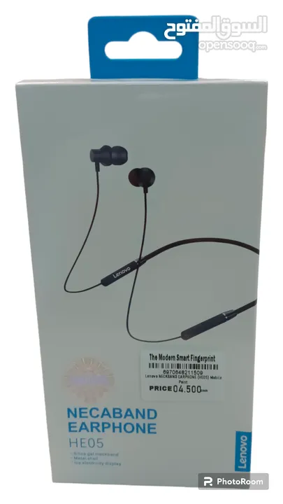 سماعه بلوتوث Lenovo neckband earphones he05 mobile