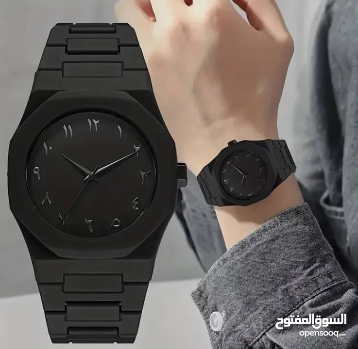 الساعة الترند الكاملة بالسواد