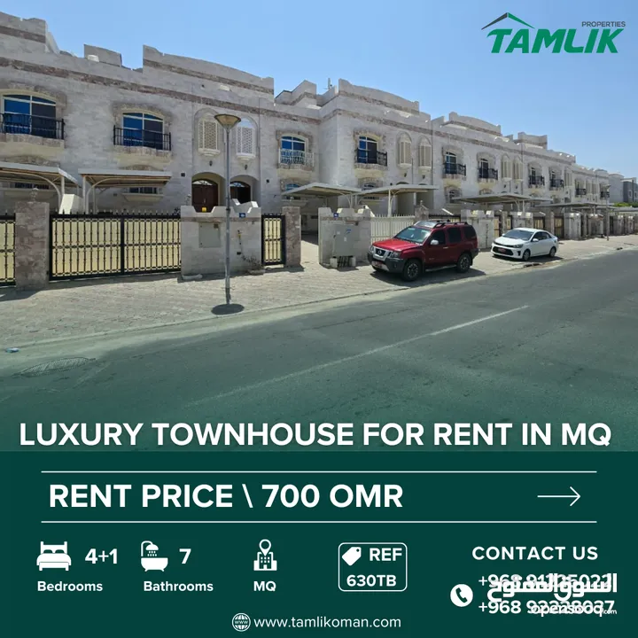 Luxury Townhouse for Rent in MQ  REF 630TB