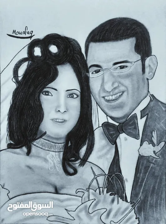 لوحات فنية رسم يدوي حسب الطلب