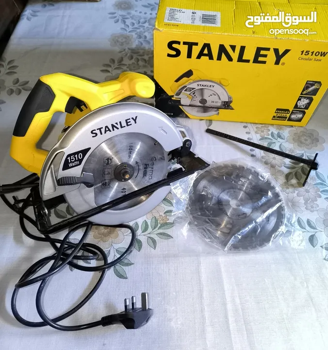للبيع منشار دائري كهربائي STANLEY 1510W – بحالة شبه جديدة
