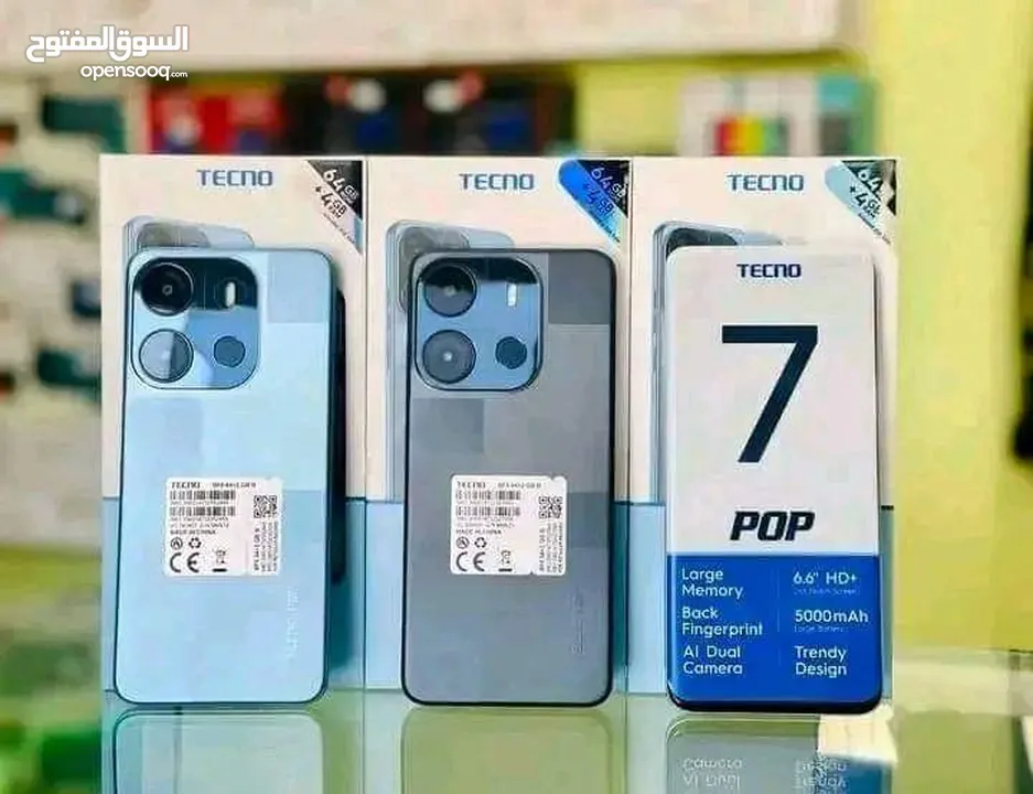 مستعمل ايام pop 7 smart 7HD رام 4 جيجا 64 متوفر توصيل وهدية