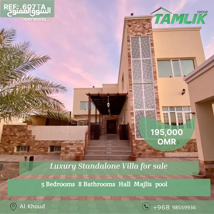 Luxury Standalone Villa for sale in Al Khoud  REF 607TA