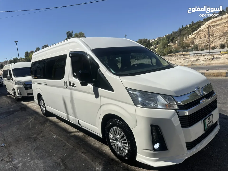 باص فان10ركاب لنقل الركاب والسياح وخدمات التوصيل من والى المطار والمعابر الحدوديه والجولات السياحيه