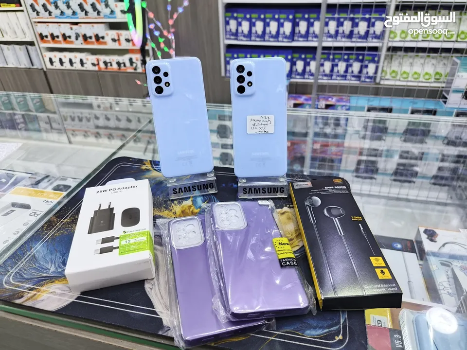 الازرق البارد متوفر SAMSUNG A23 رام 12 جيجا 128 بدون كرتونه معه بكج هدية متوفر توصيل