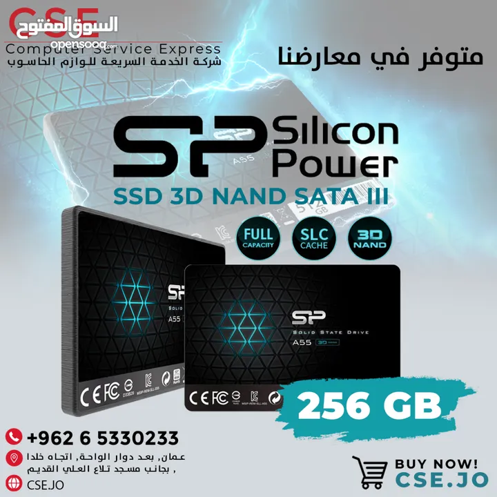 Silicon Power 256GB SSD 3D NAND SATA III 2.5 سيليكون بور اس اس دي