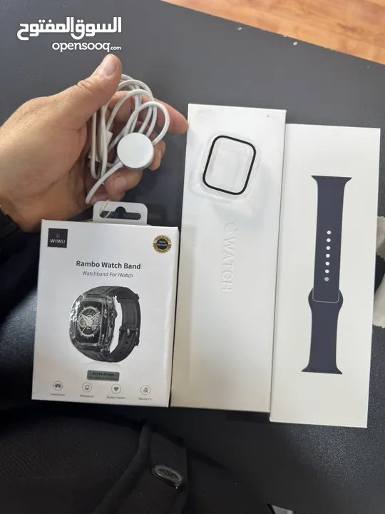 Apple Watch 9 45w ساعه نظيفه مكفوله 6 شهور