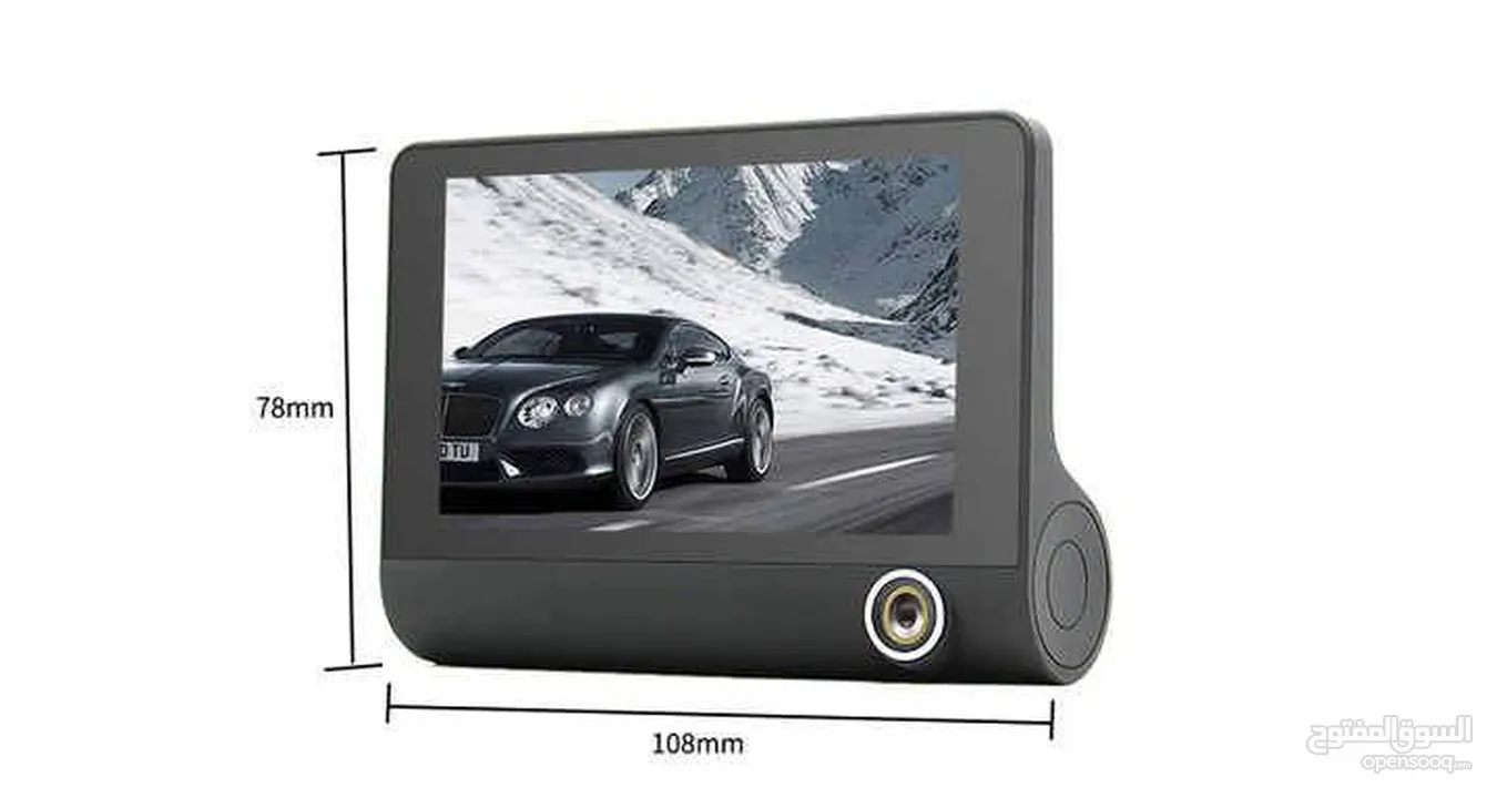 كاميرا سيارة أمامية وخلفية وداخليه 3×1 VIDEO CAR DVR FULL HD 1080P  شاشة لمس حجم 4 بوصة HD