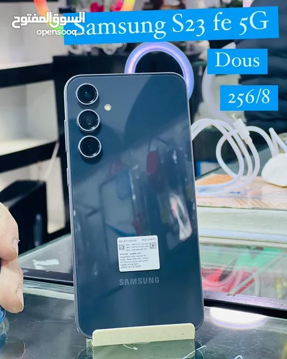 مستعمل اخو الجديد Samsung S23 FE 5G رام 16 جيجا 128 و 256 عربي شرق اوسط أغراضة والكرتونه متوفر توصيل