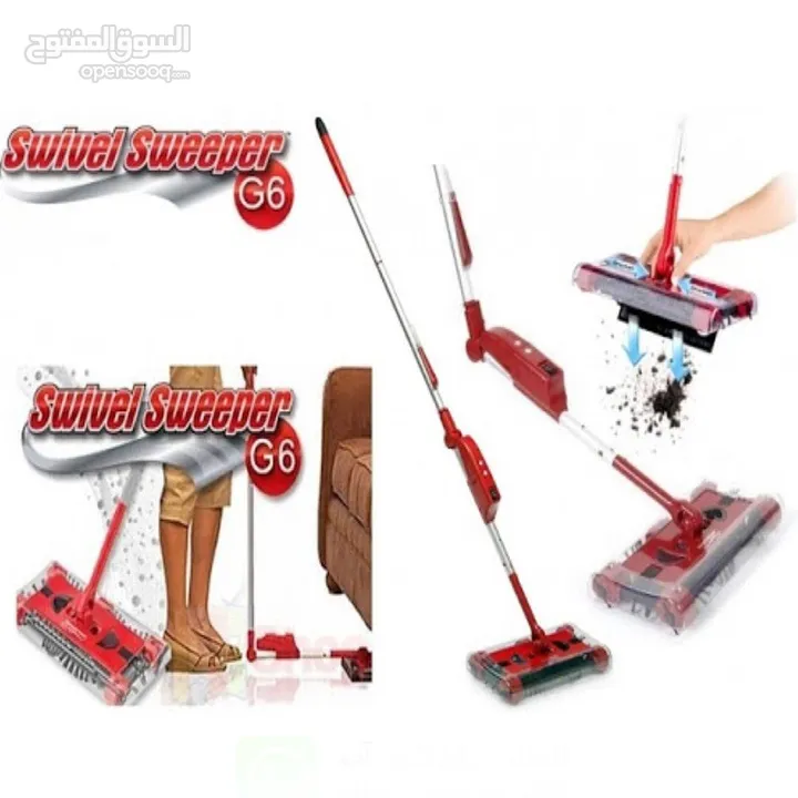 لمامه و مكنسه شحن جي 6  الحمراء لمامة شحن الدواره SWIVEL SWEEPER مكنسة اللمامه العجيبه