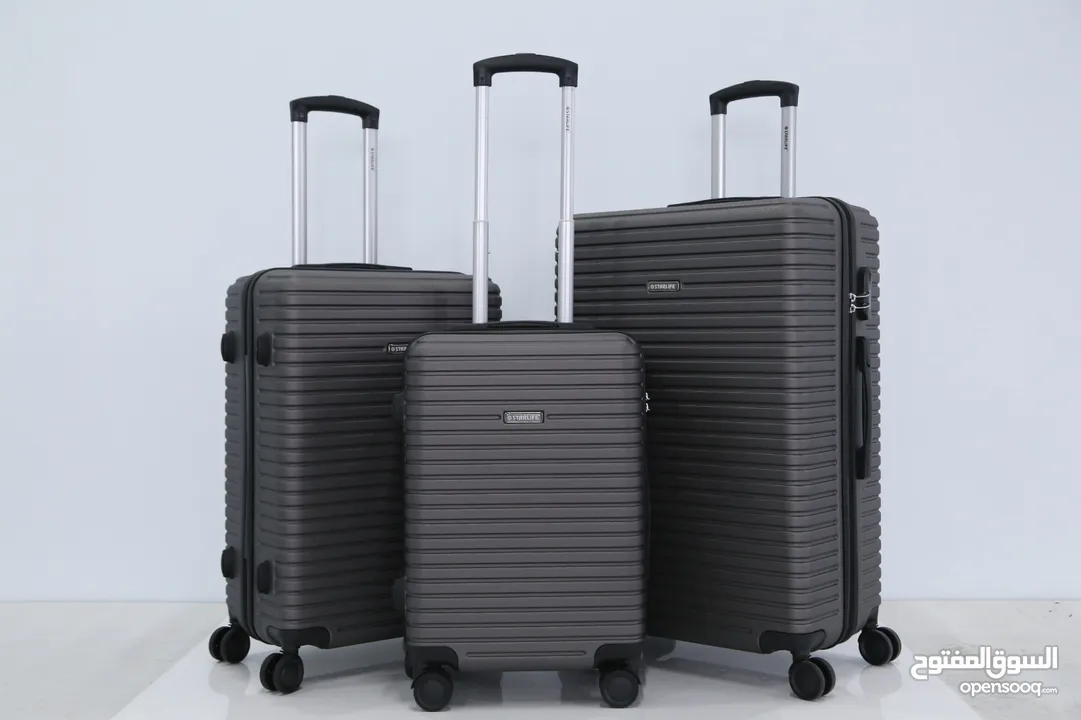STARLIFE Luggage Bag 3PCS Set ABS Hardside With Lockable 360° Rotating Double Wheels Travel Suitcase