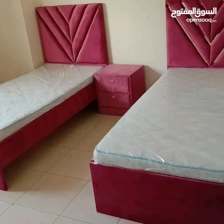 Brand New Single Bed With Mattress سرير مفرد مع فرشه جديد