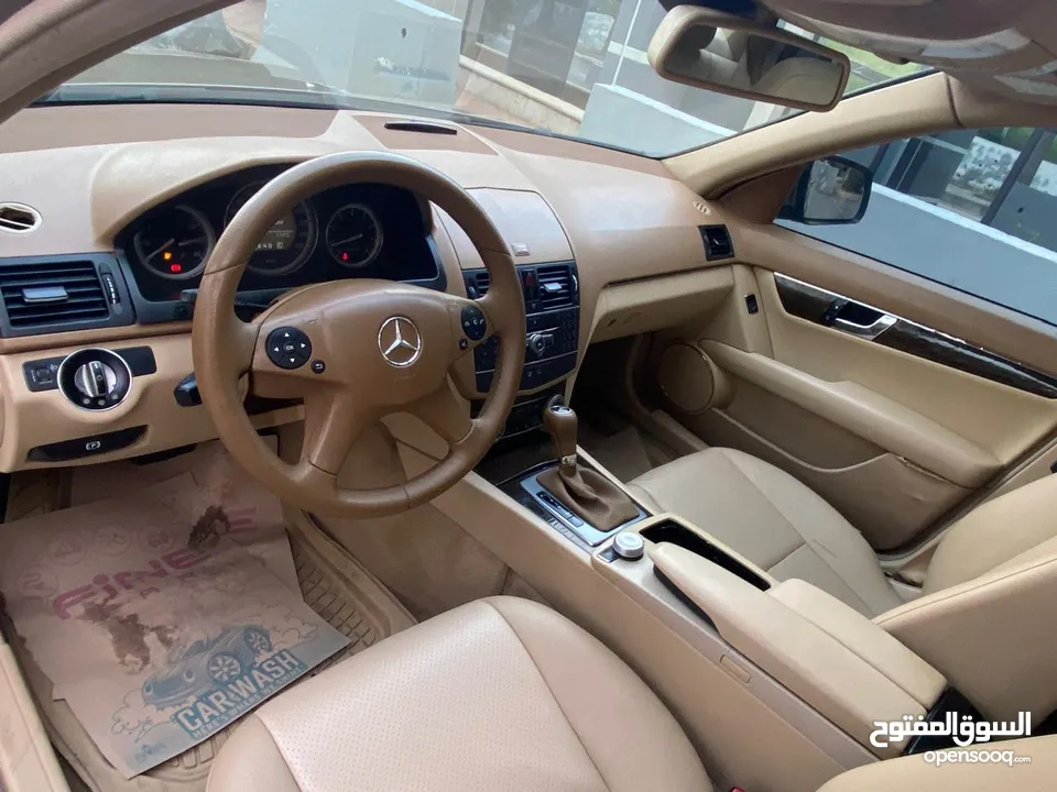 مرسيدس c200 2008  فل مع الفتحه     اضافات مميزه فتحه/برادي كهرباء/حساس