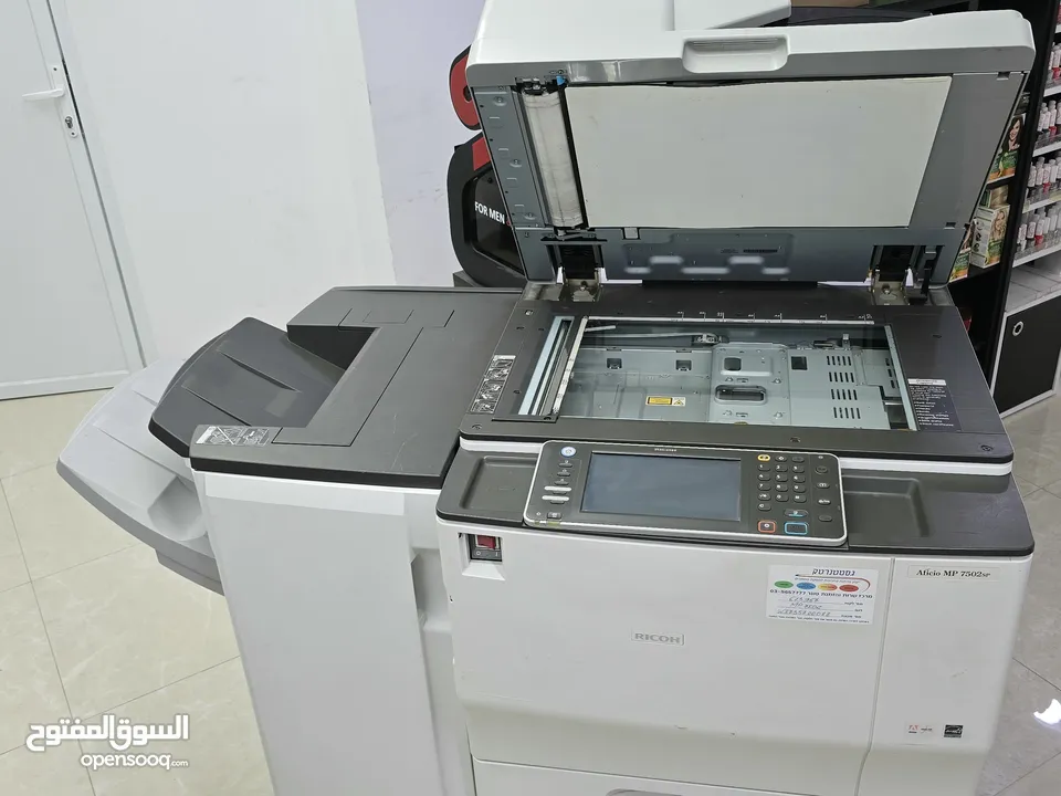 ماكنة Ricoh MP 7502 sp للبيع مستعمل خفيف خالية من اي عيوب ( شغل دعك ) ارقى واقوى طابعة وماكنة تصوير