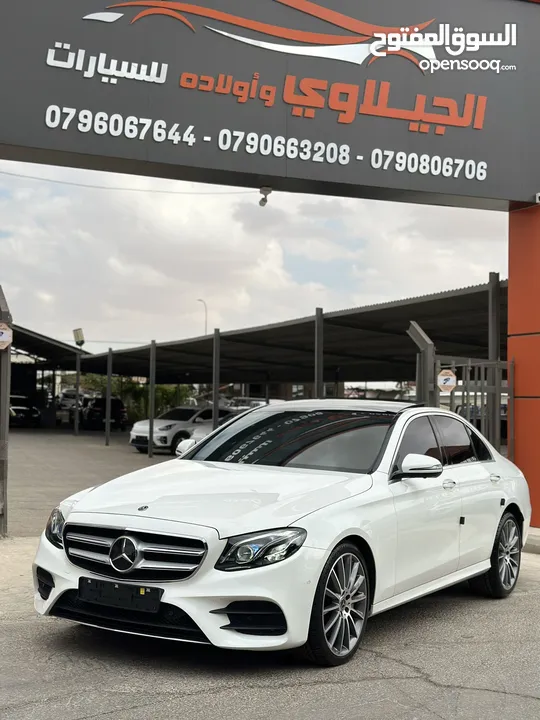 مرسيدس E350 AMG فحص كامل 2019 ممشى قليل وارد المانيا لون لؤلؤي غرفة كاميل فل كامل اعلى فئة بانوراما