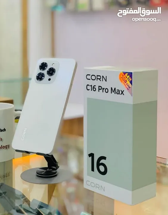 جهاز جديد بالكرتونه 64GB 5RAM  Corn C16 pro max كفاله الوكيل سنه كاملة