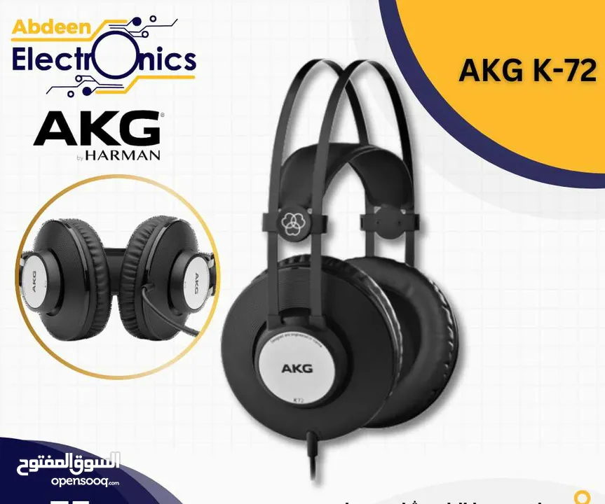 AKG Pro Audio K72 Over-Ear, Closed-Back, Studio Headphones