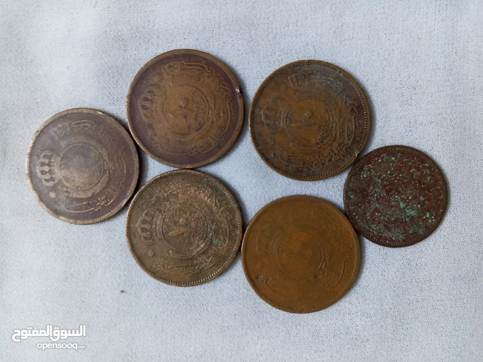 عملات قديمة تراثية اردني وفلسطيني عدة تواريخ
