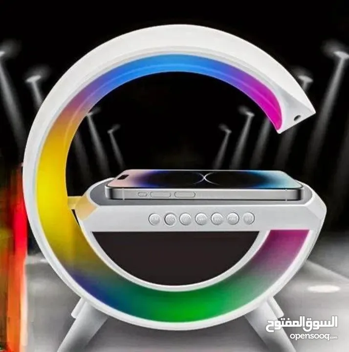 سماعة LED لاسلكية مع شاحن مدمج