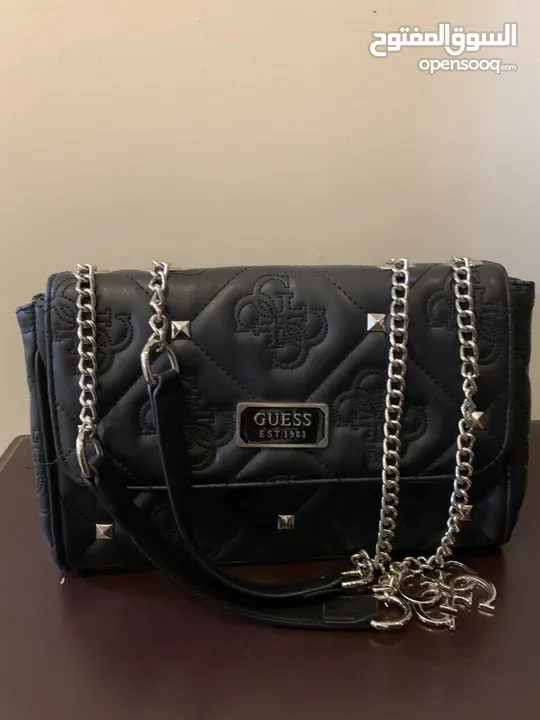 Guess bag Black leather flap