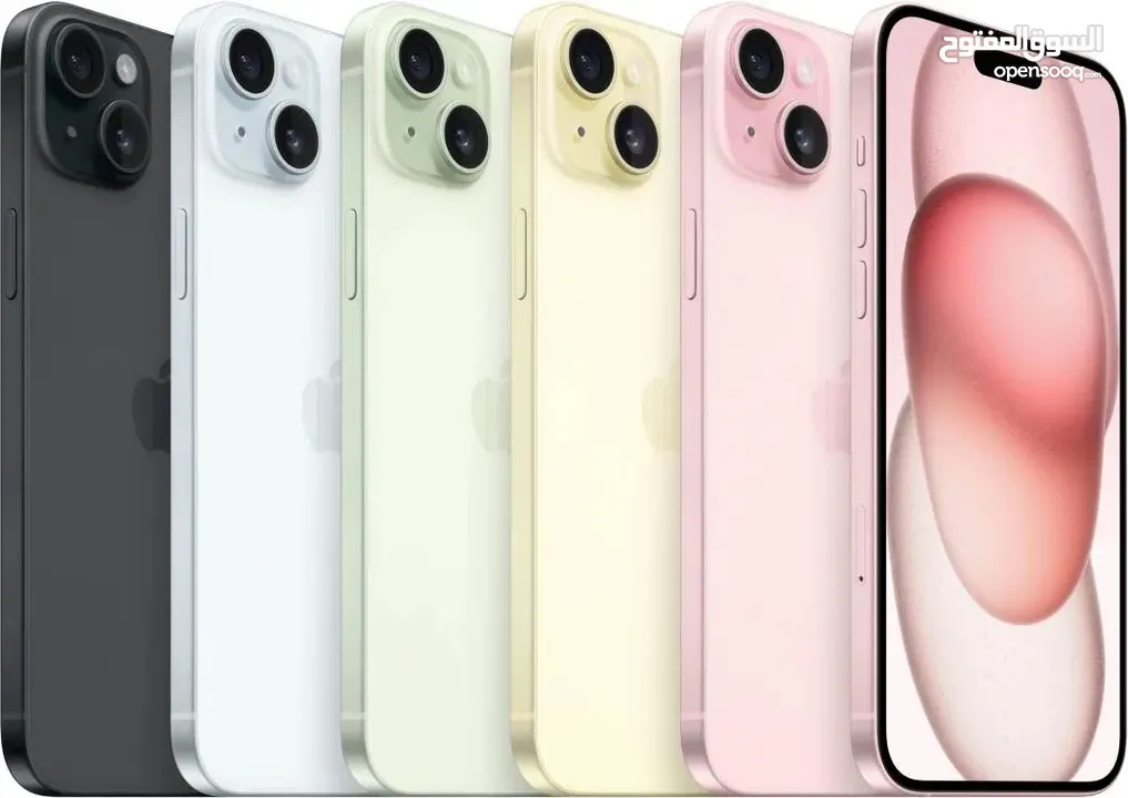 iPhone 15 (128GB/256GB) جديد  كفالة شرق اوسط لمدة عام من تاريخ الشراء الجهاز  يوجد بكج اصلي