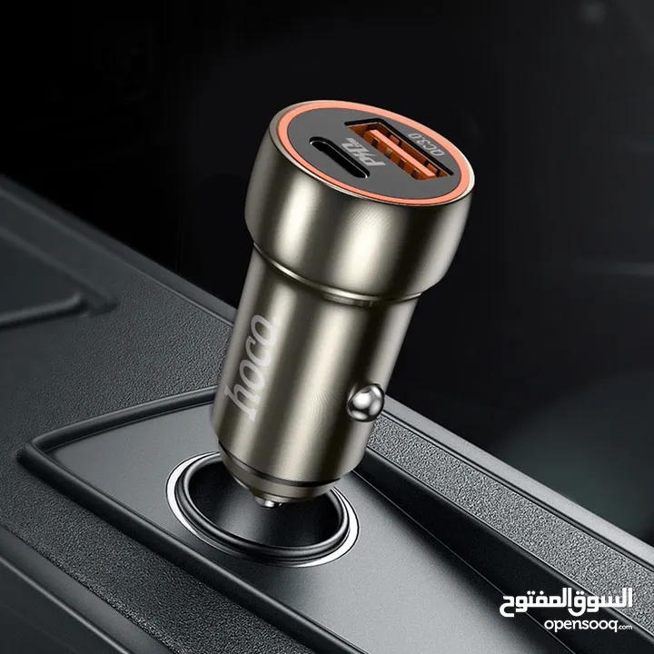 Hoco Car charger 20w with USB-A  شاحن سيارة 12-24 فولت نوع اصلي و مكفول  3 شهور من المحل ليما موبايل